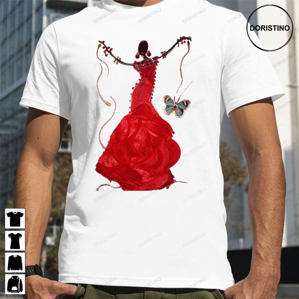 Lady In Red Scoop Awesome Shirts